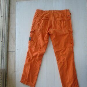 vintage Akoo Mens Cargo Pants Size 40 Orange